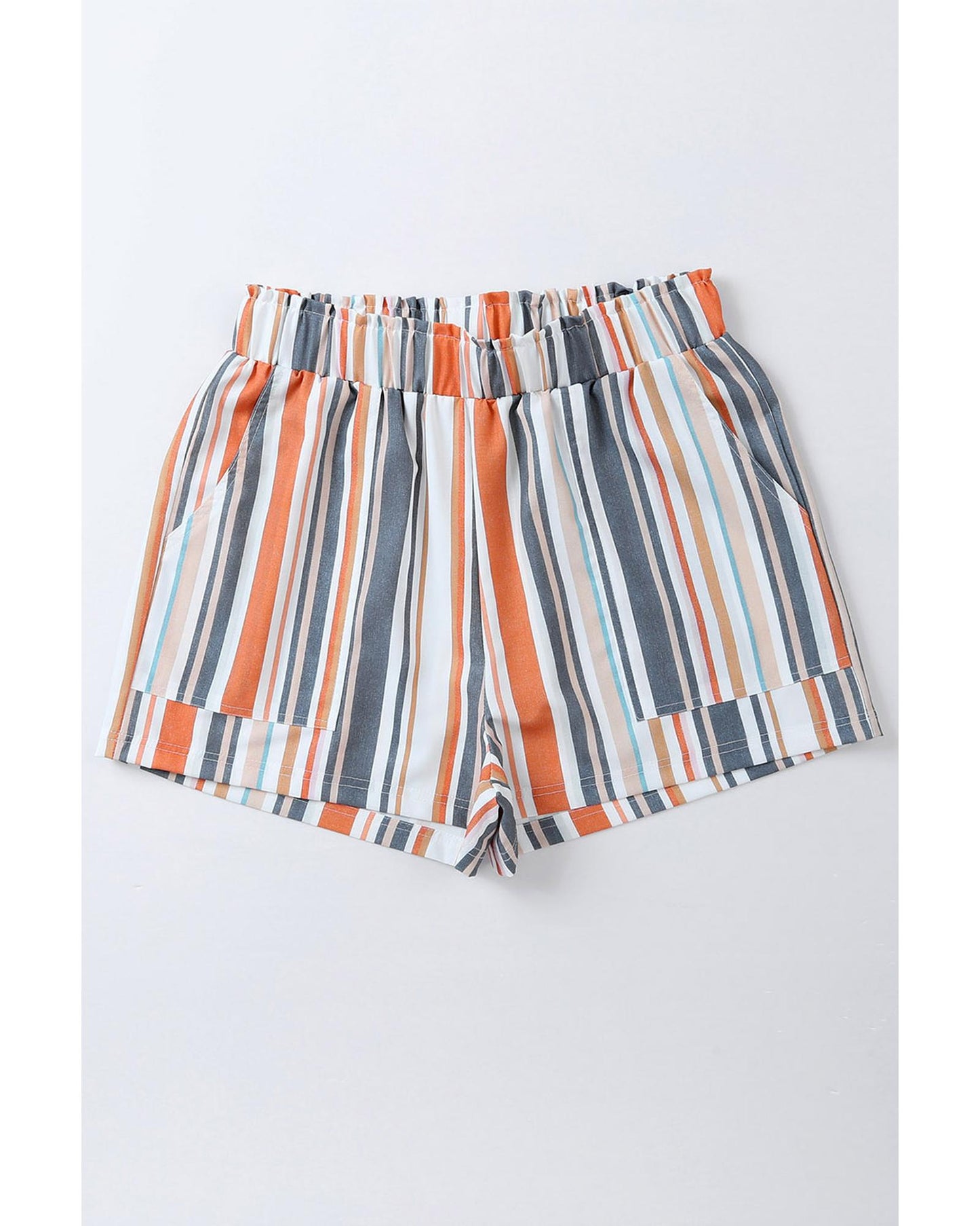 Azura Exchange Vintage Washed Elastic Frill Waist Casual Shorts - L