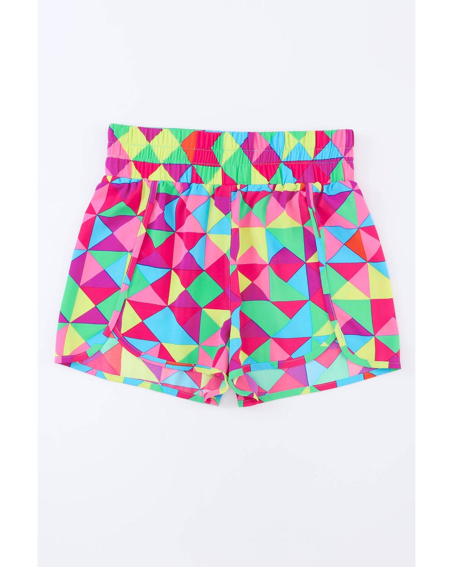 Azura Exchange Geometric High Waisted Athletic Shorts - L