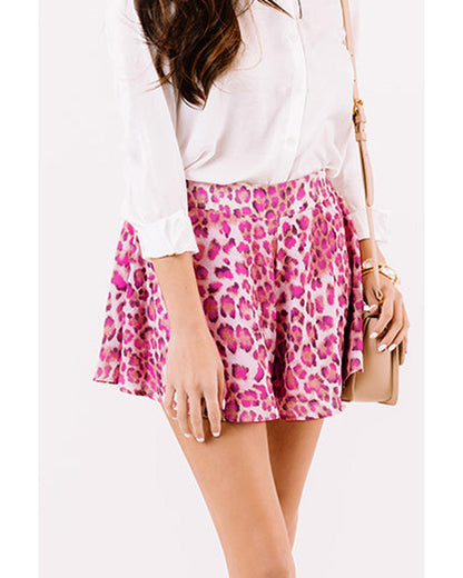 Azura Exchange Leopard Print Flutter Shorts - XL