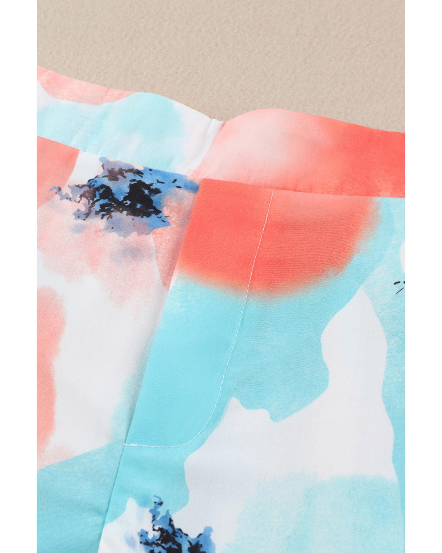 Azura Exchange Water Marbling Print Lace Trim Shorts - 10 US