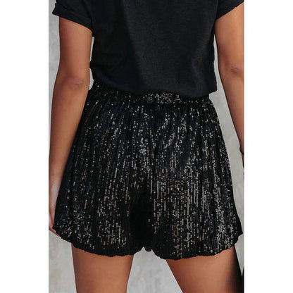Azura Exchange Sequin High Waist Casual Shorts - S