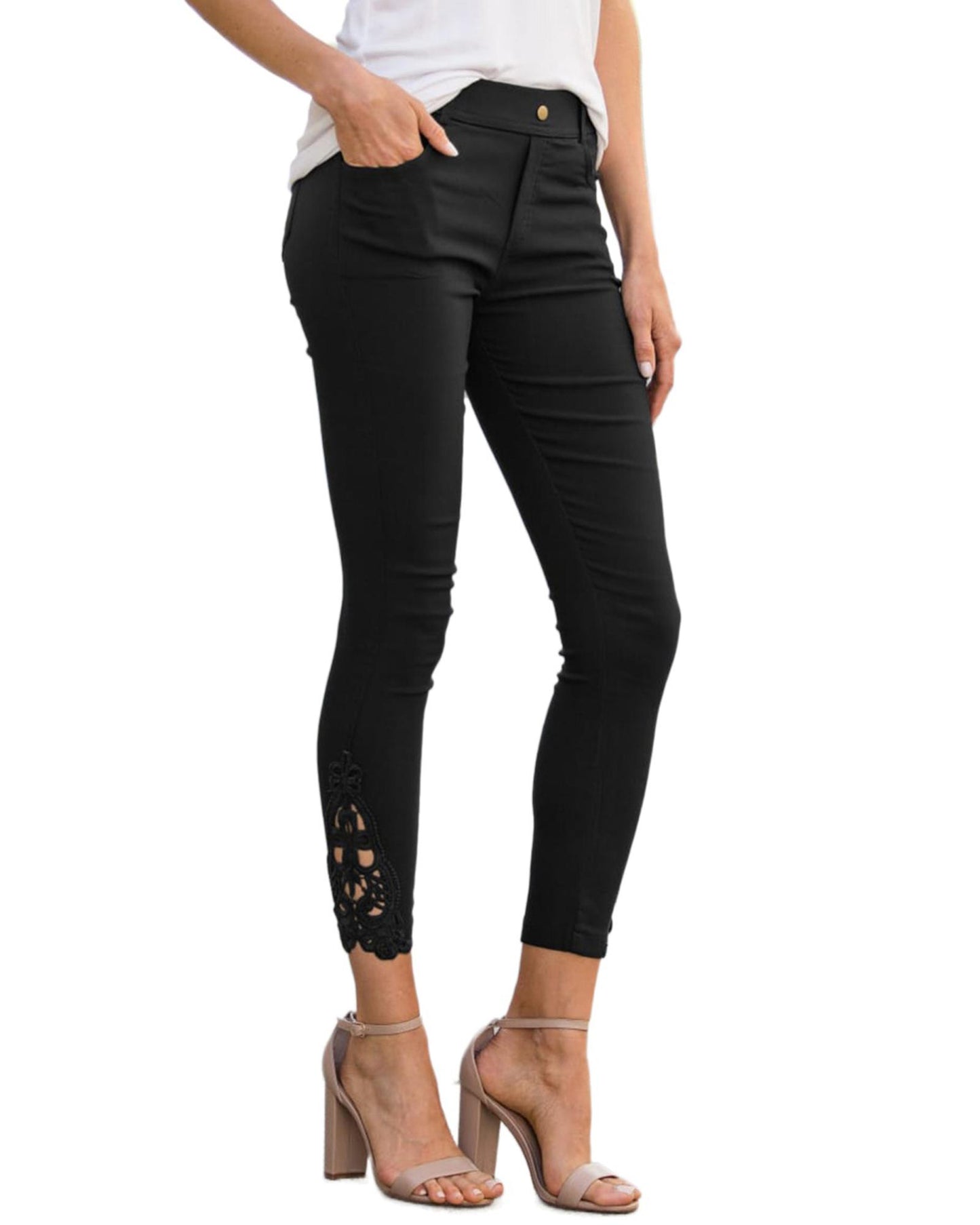 Azura Exchange Luxury Crochet Leggings - S