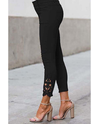 Azura Exchange Luxury Crochet Leggings - S