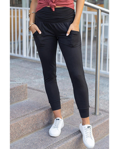 Azura Exchange Pleated Pocket Leggings - M