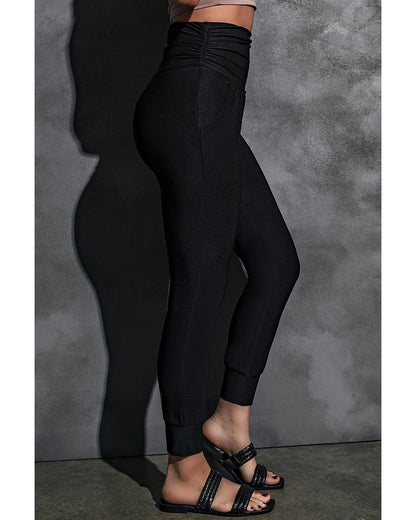 Azura Exchange Pleated Pocket Leggings - M