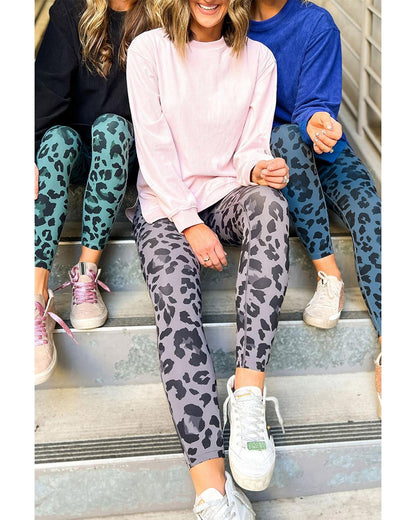 Azura Exchange Leopard Print Active Leggings - M