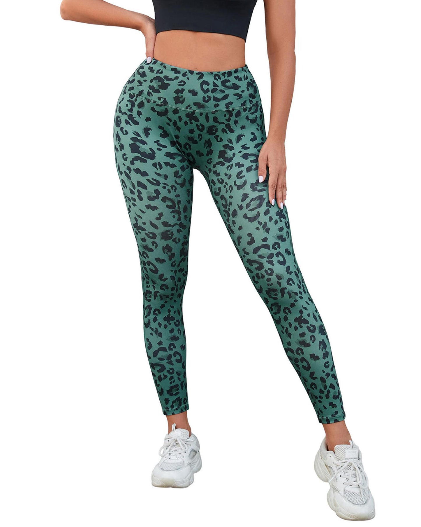 Azura Exchange Leopard Print Active Leggings - M