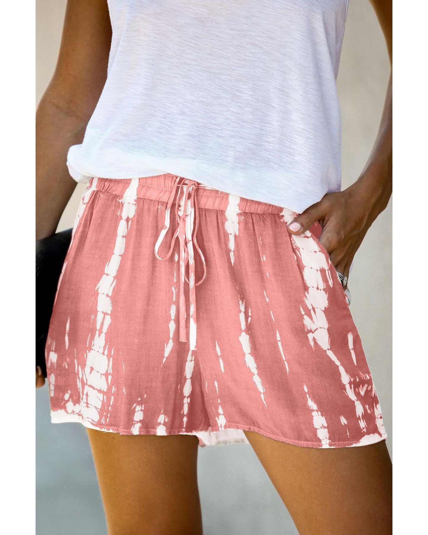 Azura Exchange Tie Dye Drawstring Shorts - L