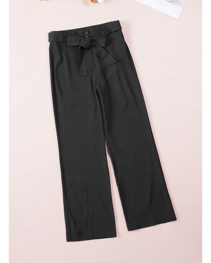 Azura Exchange Front Tie Flared Pants - L