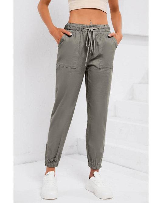 Azura Exchange Pocketed Twill Jogger Pants - L