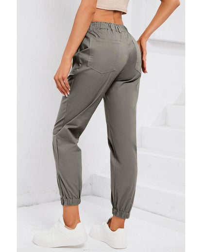 Azura Exchange Pocketed Twill Jogger Pants - L