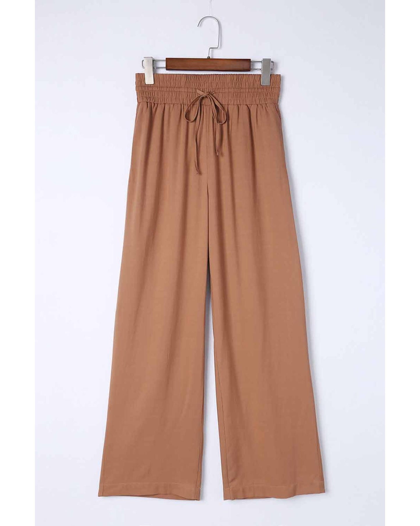 Azura Exchange Elastic Waist Casual Wide Leg Pants - S