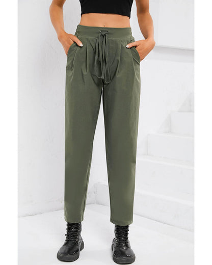 Azura Exchange Elastic Drawstring Waist Pants - S