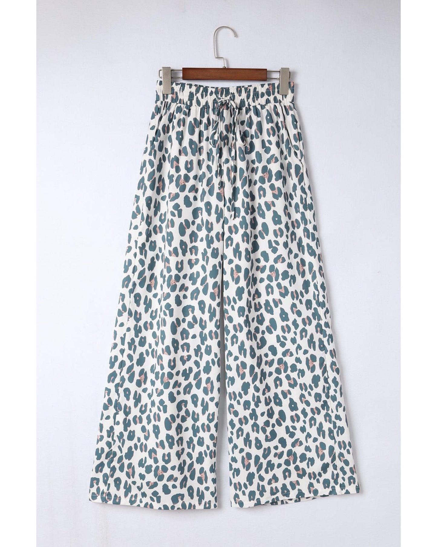 Azura Exchange Leopard Print Wide Leg Pants - M