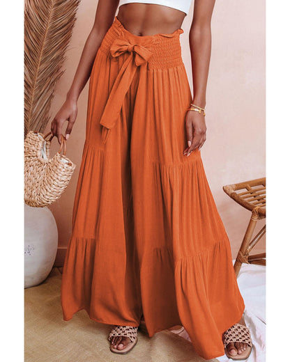 Azura Exchange Tiered Wide Leg Pants - L