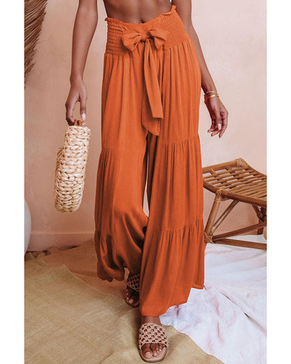 Azura Exchange Tiered Wide Leg Pants - M