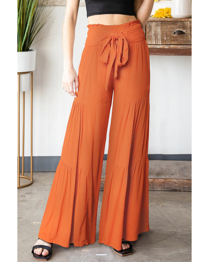 Azura Exchange Tiered Wide Leg Pants - S