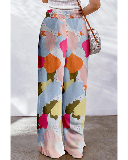 Azura Exchange Color Palette Print Wide Leg Pants - XL