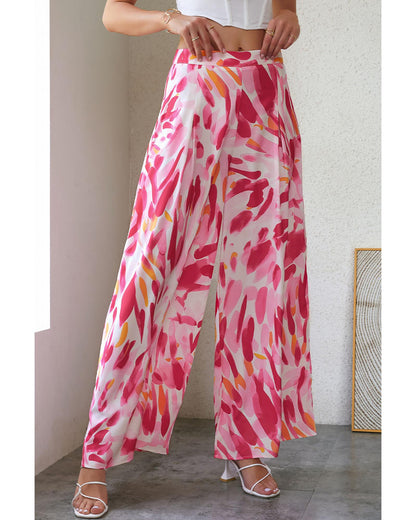 Azura Exchange Abstract Floral Print Wide Leg Pants - 16 US