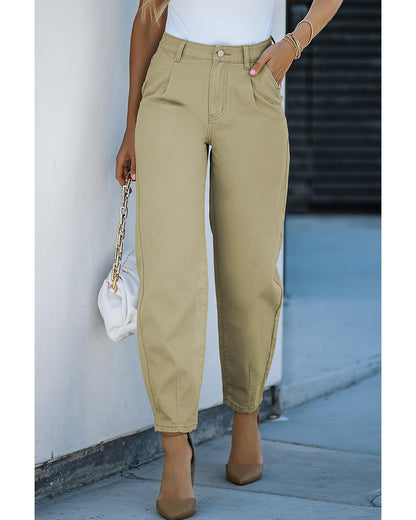 Azura Exchange Solid High Waist Casual Pants - 10 US