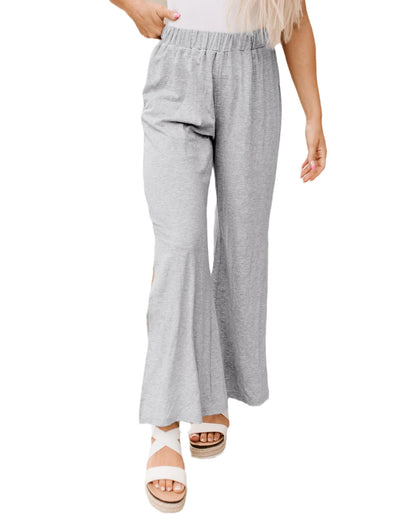 Azura Exchange High Waist Wide Leg Pants with Side Slits - M