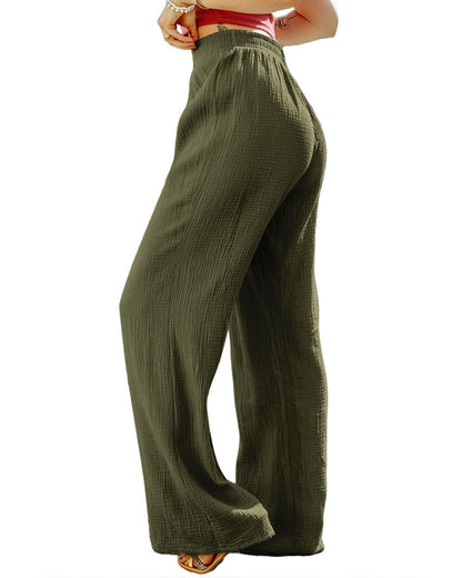 Azura Exchange Textured Wide Leg Pants - L
