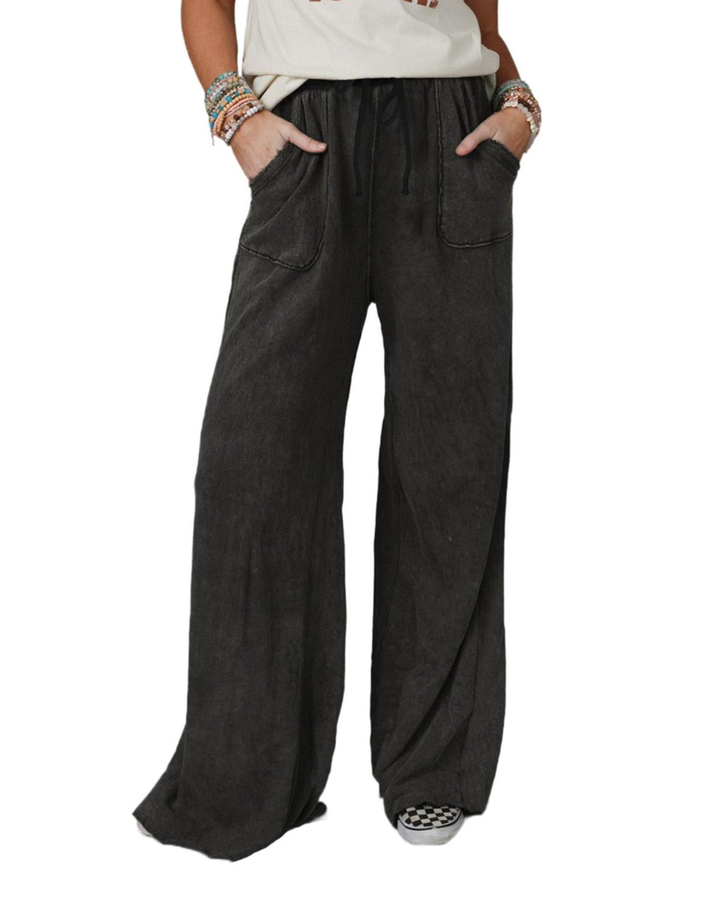 Azura Exchange Retro Wide Leg Pants - L