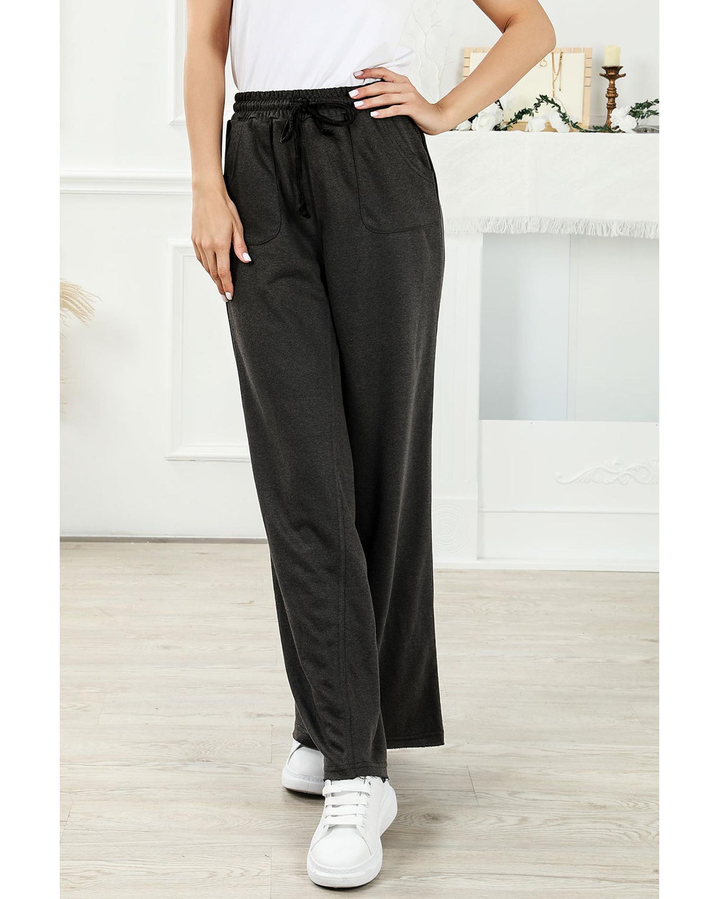 Azura Exchange Retro Wide Leg Pants - L