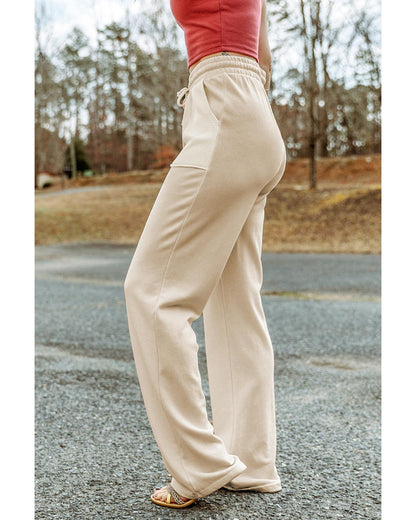 Azura Exchange Knit Pants with Drawstring Waist and Pockets - M