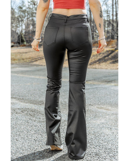 Azura Exchange Skinny Flared Leather Pants - XL