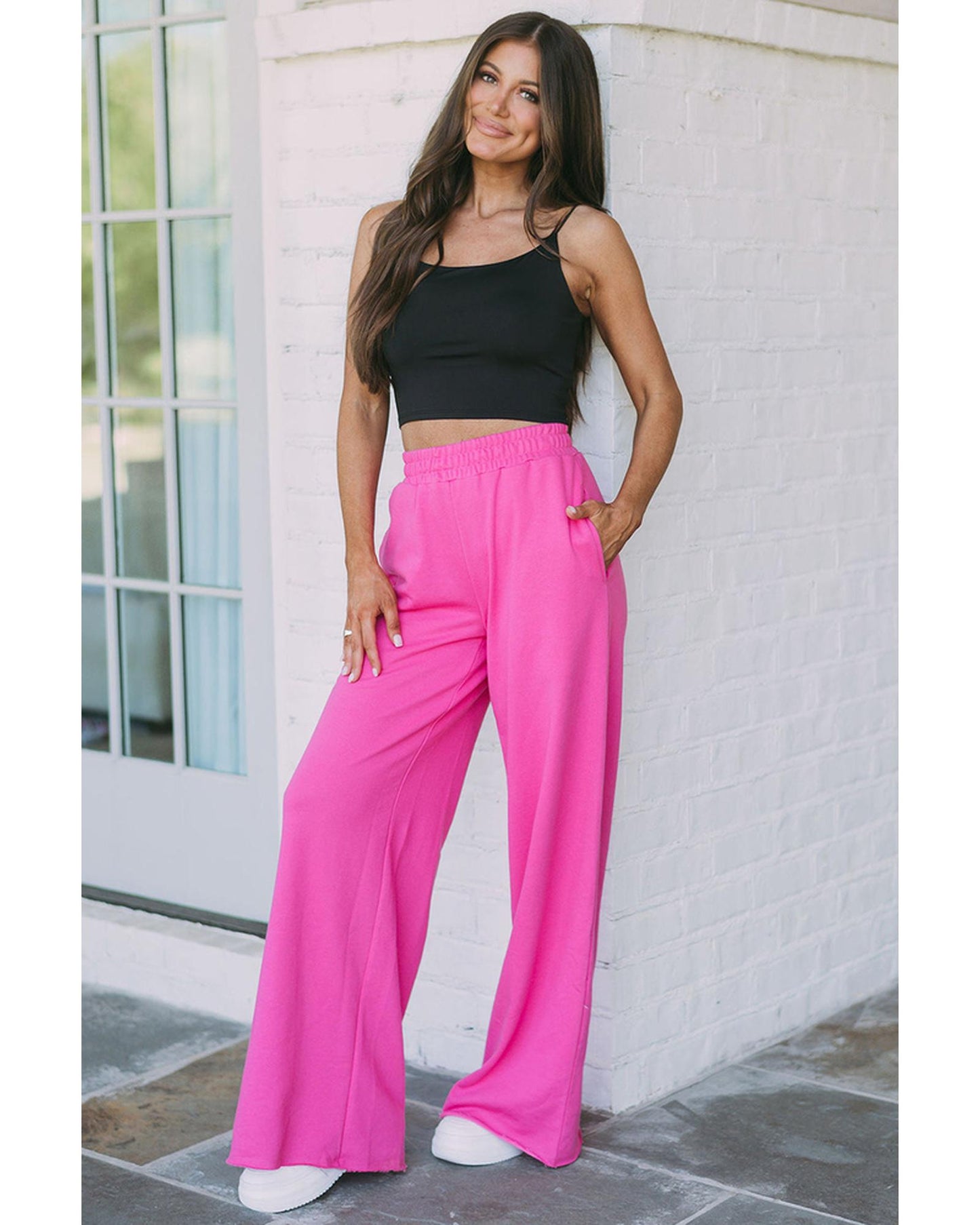 Azura Exchange Pocketed Wide Leg Pants - L