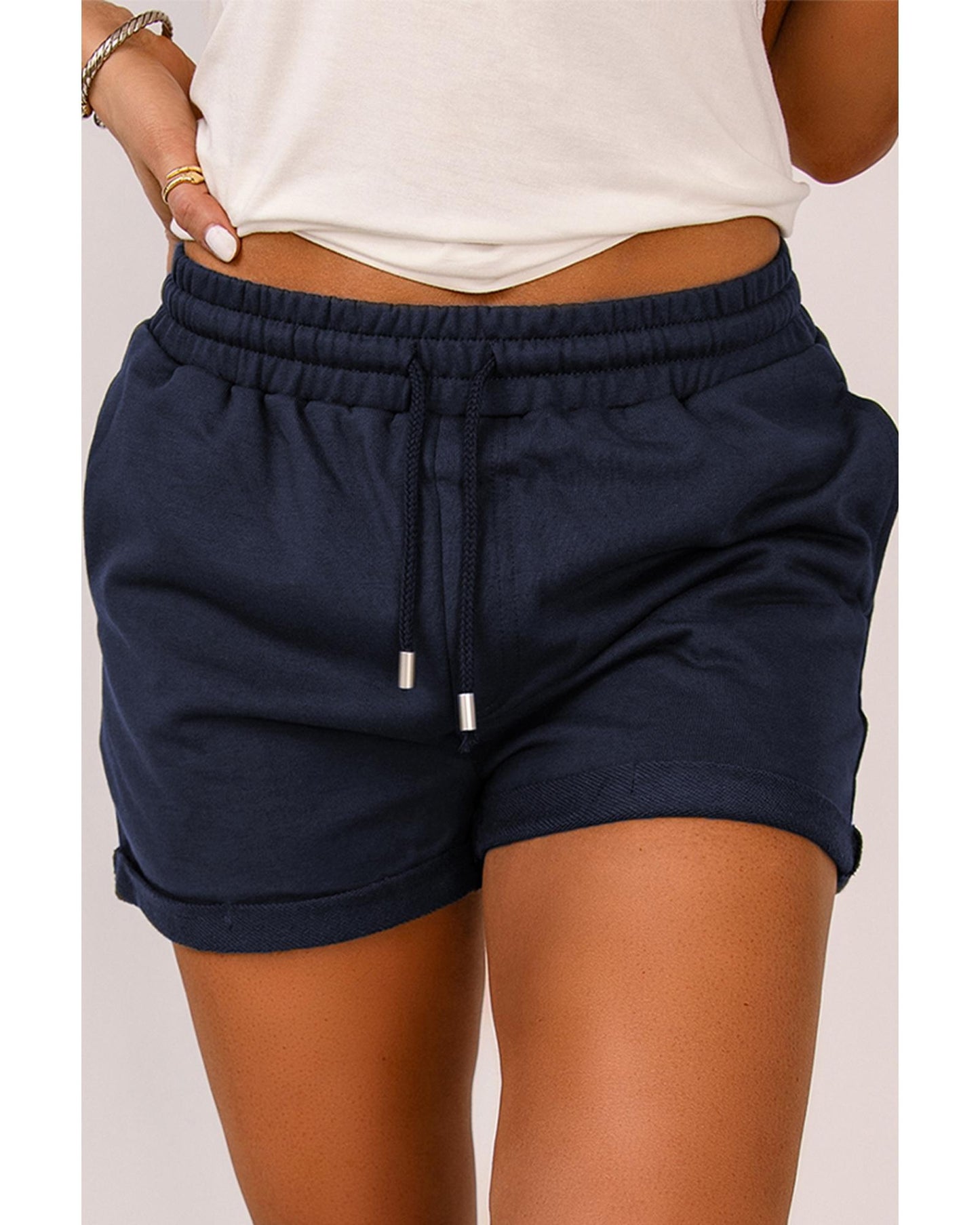 Azura Exchange Tie Waist Lounge Shorts - S