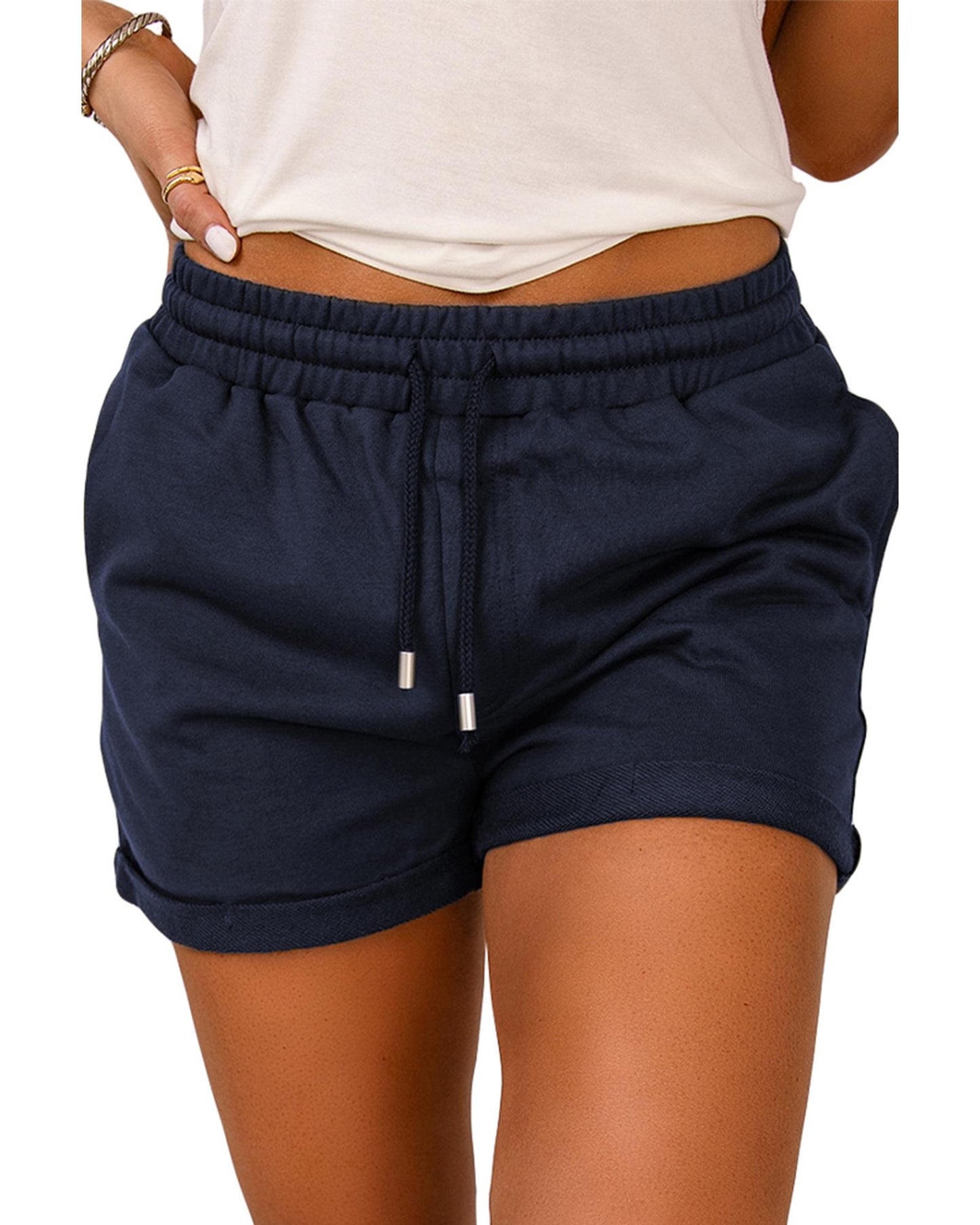 Azura Exchange Tie Waist Lounge Shorts - S