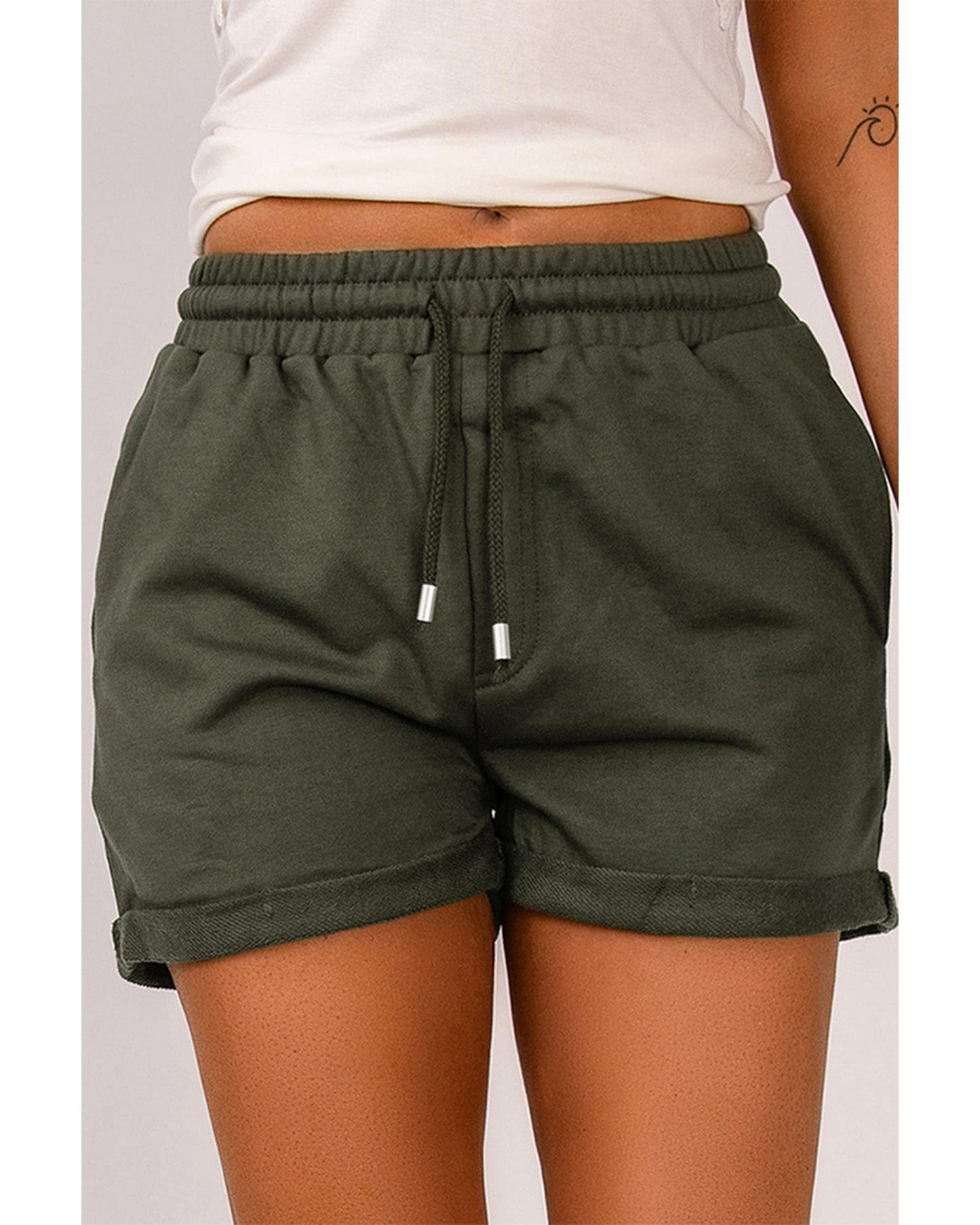 Azura Exchange Lounge Shorts with Tie Waist and Side Pockets - M