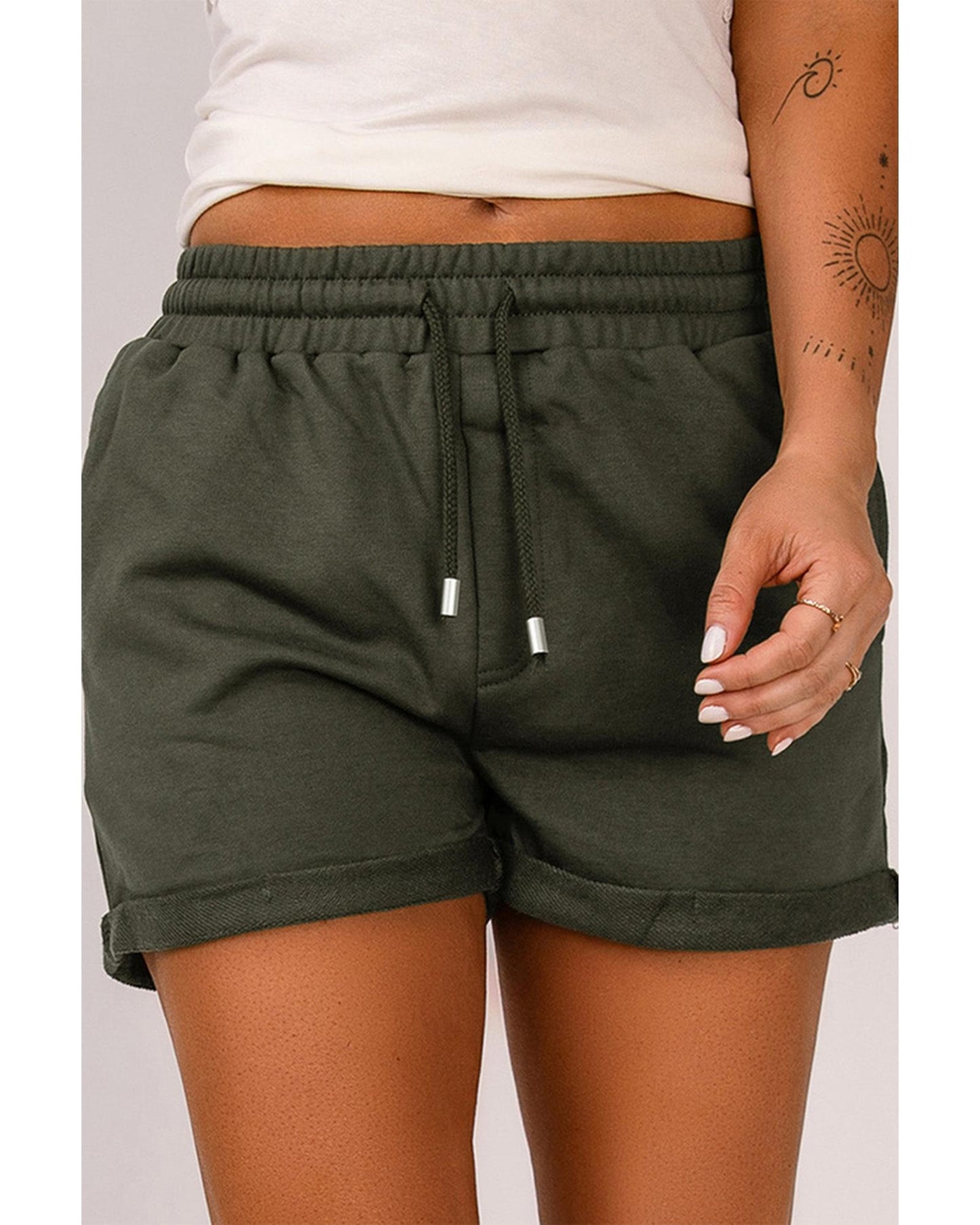 Azura Exchange Lounge Shorts with Tie Waist and Side Pockets - XL