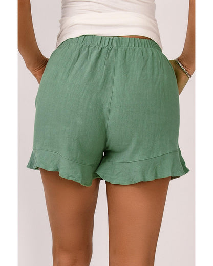 Azura Exchange High Waist Ruffle Shorts with Pockets - M