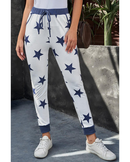 Azura Exchange Star Printed Joggers - L