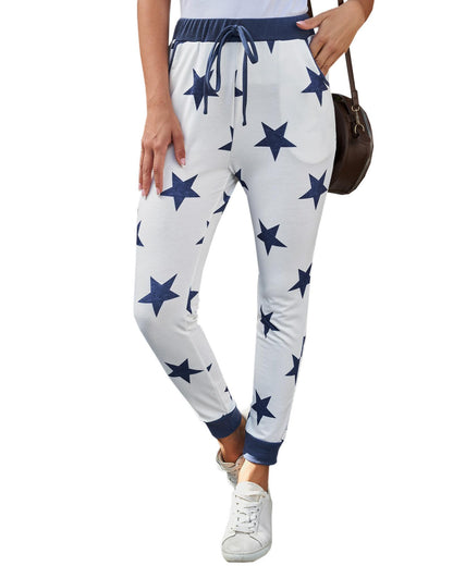 Azura Exchange Star Printed Joggers - L