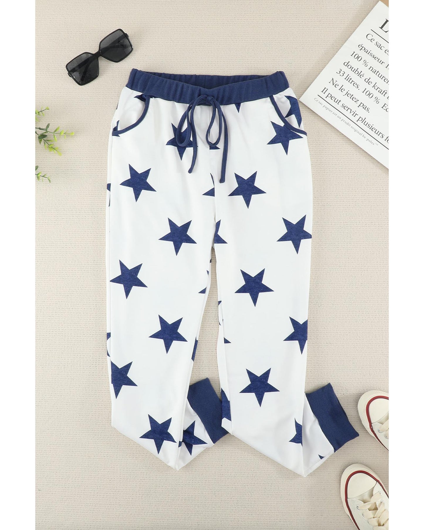 Azura Exchange Star Printed Joggers - L