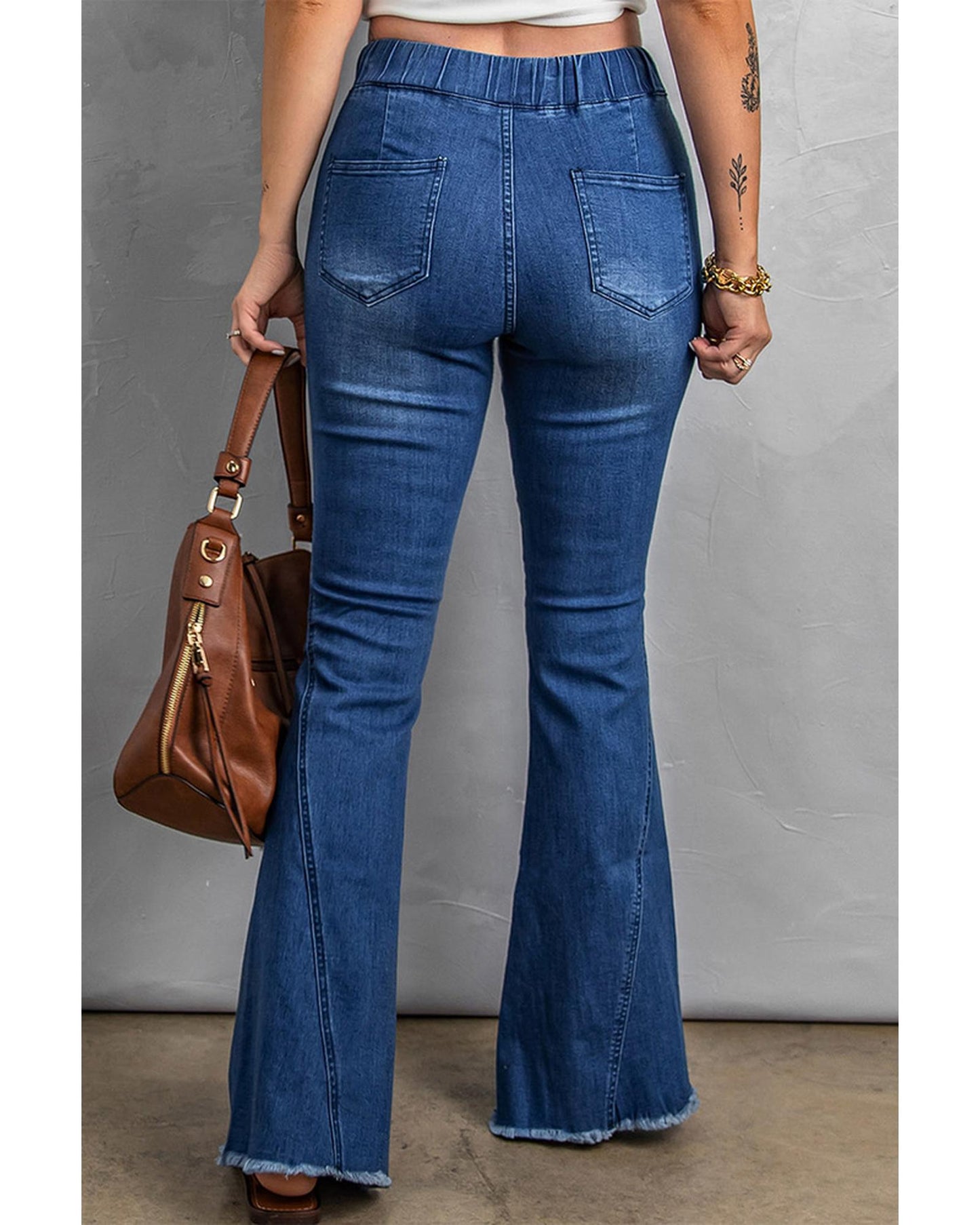 Azura Exchange Distressed Bell Bottom Jeans - 2XL