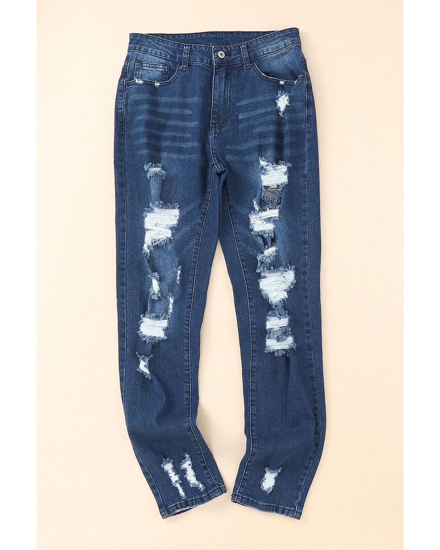 Azura Exchange High Waist Distressed Skinny Jeans - L