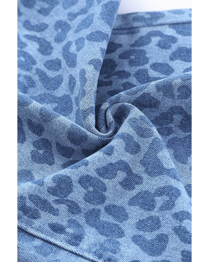 Azura Exchange Leopard Print High Waist Flare Jeans - 12 US