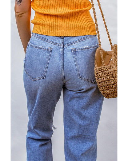 Azura Exchange Destroyed Boyfriend Jeans - 10 US