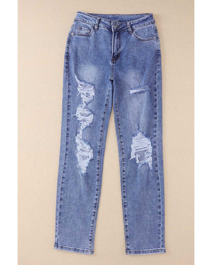 Azura Exchange Destroyed Boyfriend Jeans - 10 US