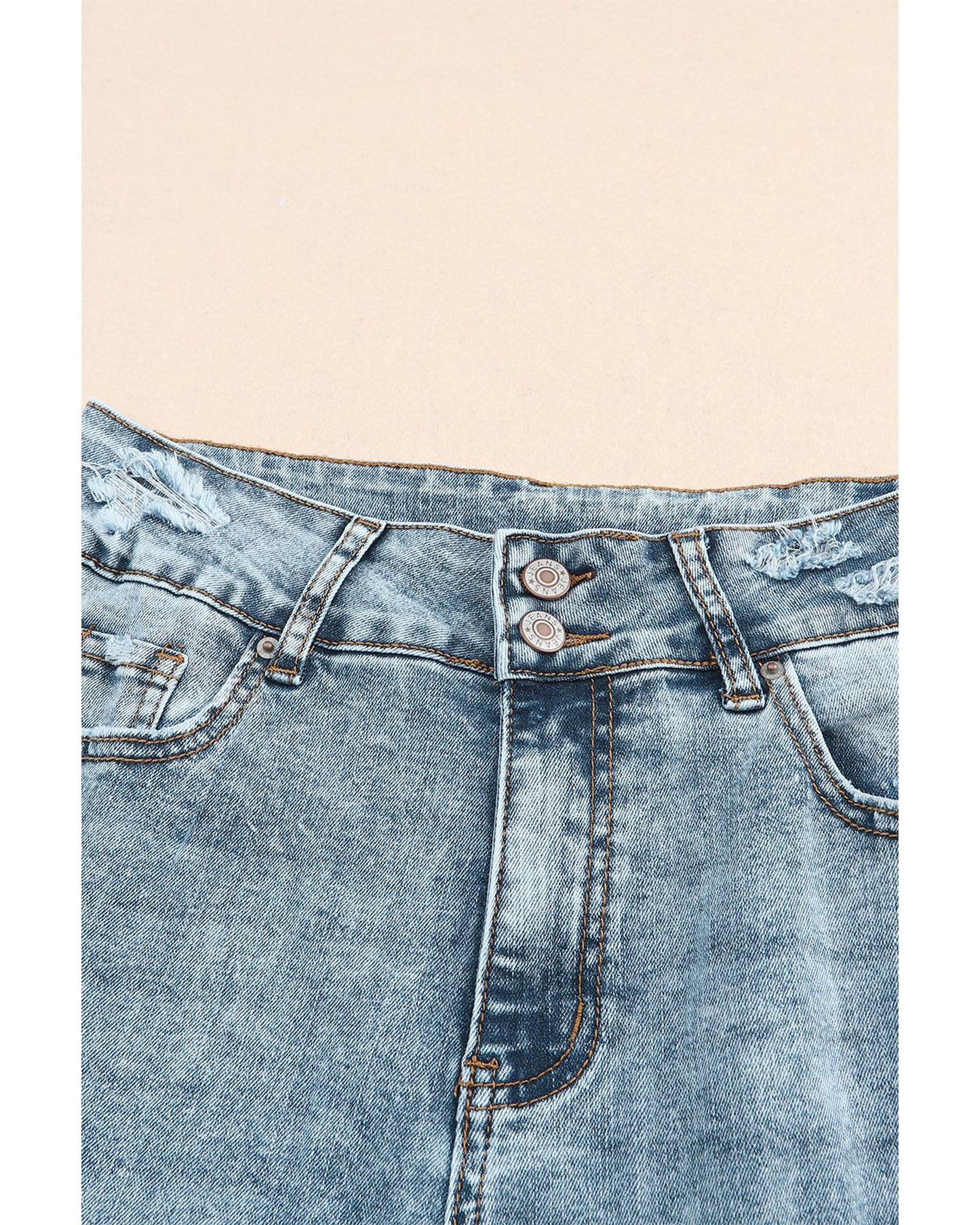 Azura Exchange Ripped Detail Flare Bottom Jeans - 6 US