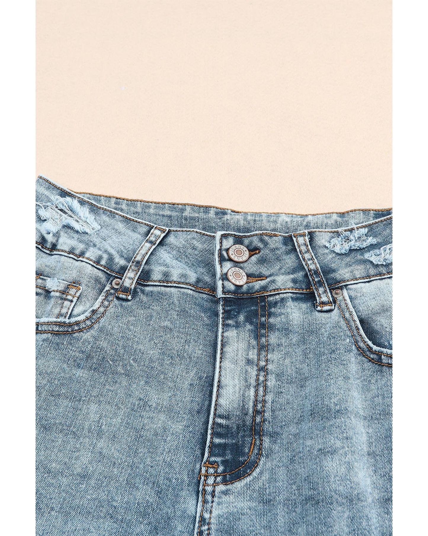 Azura Exchange Ripped Detail Flare Bottom Jeans - 8 US