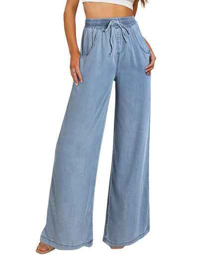 Azura Exchange Wide Leg Tencel Denim Pants - 14 US