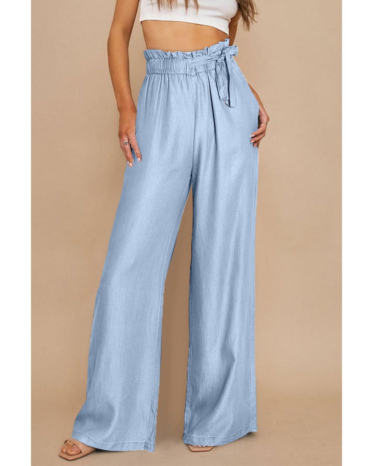 Azura Exchange High Waist Wide Leg Tencel Jeans - 10 US