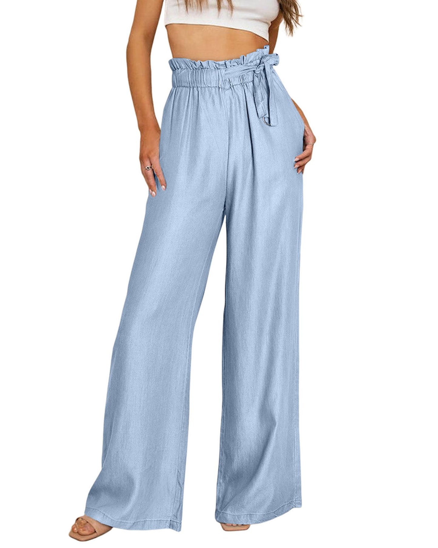 Azura Exchange High Waist Wide Leg Tencel Jeans - 10 US