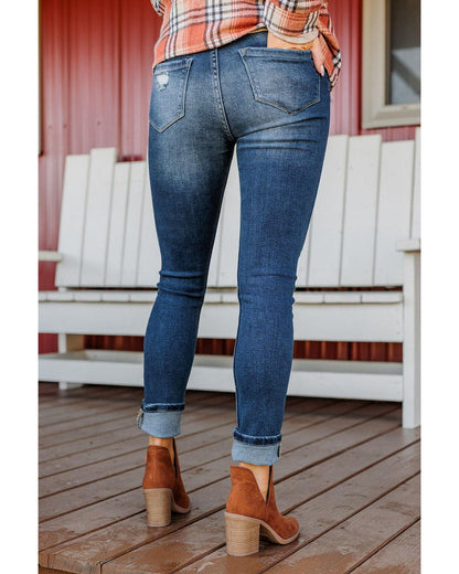 Azura Exchange Button Fly High Waist Skinny Jeans - 12 US